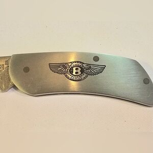 RARE Bentley Flying B Zippo Folding Pocket Knife w Box Vintage